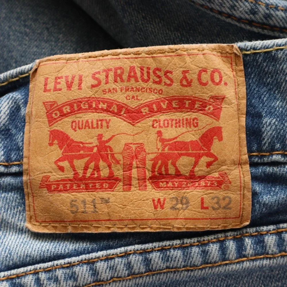 Levi's 511 Jeans Mens 29x32 Standard Slim Fit 5-Pocket Stretch Flex Denim Blue‎
